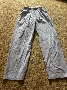 Chelsea Mak Striped Cotton Pants Size XS